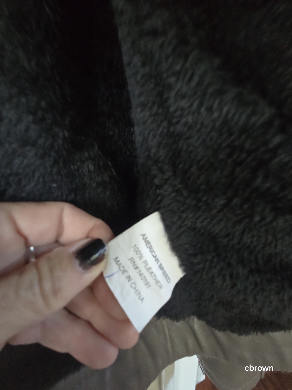 American Rag Black Faux Fur Bomber Jacket